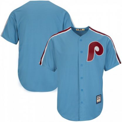 Philadelphia Philadelphia Phillies Majestic Big & Tall Cooperstown Replica Cool Base Team Jersey Light Blue