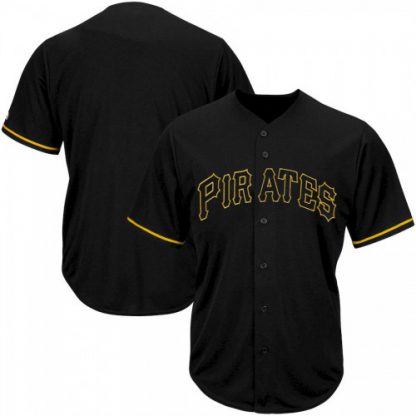 Pittsburgh Pittsburgh Pirates Majestic Big & Tall Pop Fashion V-Neck Jersey Black