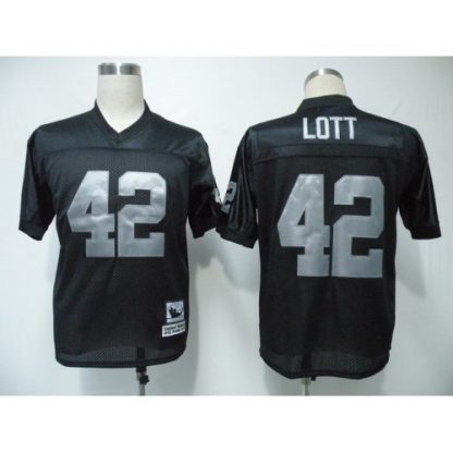 Mitchell & Ness Las Vegas Raiders #42 Ronnie Lott Black Stitched Throwback NFL Jersey