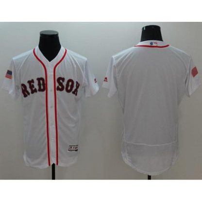 Boston Red Sox Blank White Fashion Stars & Stripes Flexbase Authentic Stitched MLB Jersey