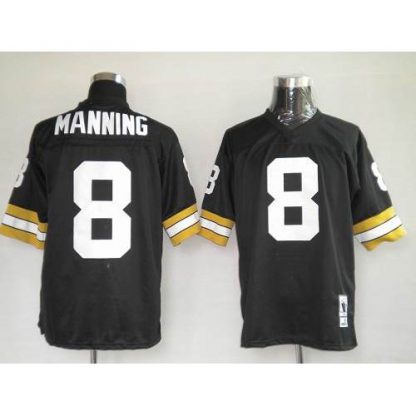 Mitchel & Ness New Orleans Saints #8 Archie Manning Black Stitched Throwback NFL Jersey