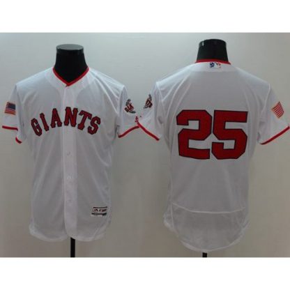 San Francisco Giants #25 Barry Bonds White Fashion Stars & Stripes Flexbase Authentic Stitched MLB Jersey