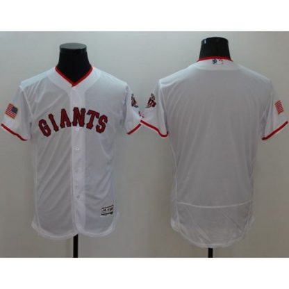 San Francisco Giants Blank White Fashion Stars & Stripes Flexbase Authentic Stitched MLB Jersey