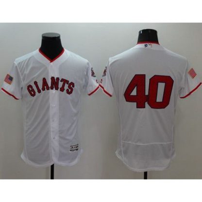 San Francisco Giants #40 Madison Bumgarner White Fashion Stars & Stripes Flexbase Authentic Stitched MLB Jersey