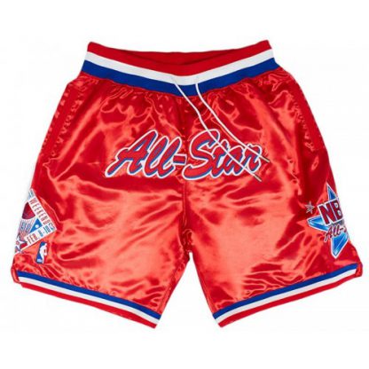 1991 All-Star West Shorts (Red) JUST DON By Mitchell & Ness