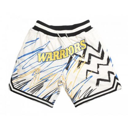 Golden State Golden State Warriors Sublimated Shorts (Off-White) JUST DON By Mitchell & Ness
