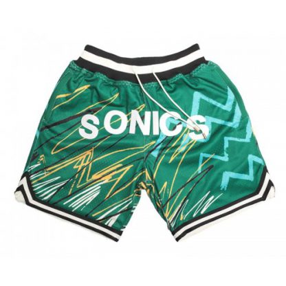 Seattle Supersonics Sublimated Shorts (Green)JUST DON By Mitchell & Ness