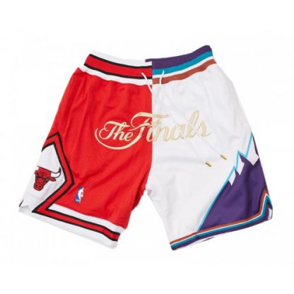1997 NBA Finals Chicago Bulls x Utah Jazz Shorts (Red-White) JUST DON By Mitchell & Ness