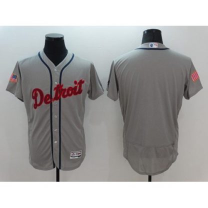 Detroit Tigers Blank Grey Fashion Stars & Stripes Flexbase Authentic Stitched MLB Jersey