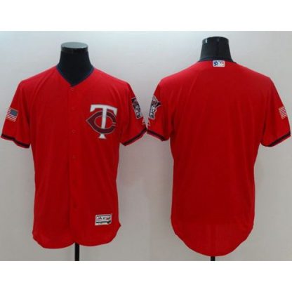 Minnesota Twins Blank Red Fashion Stars & Stripes Flexbase Authentic Stitched MLB Jersey